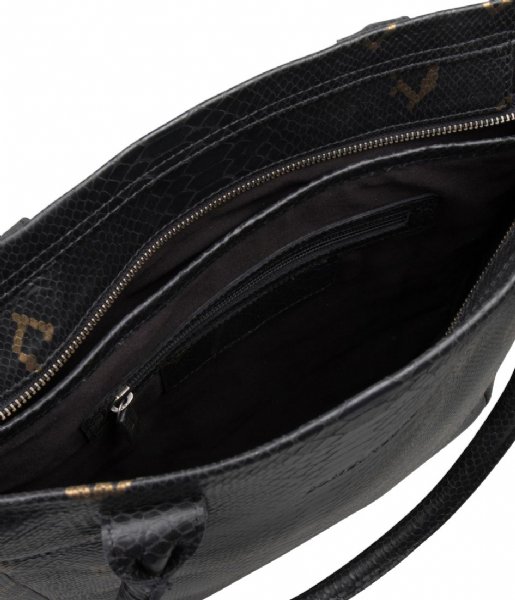 Cowboysbag Laptop Shoulder Bag Bag Quartz 13 Inch X Bobbie Bodt Snake Black and Gold (108)
