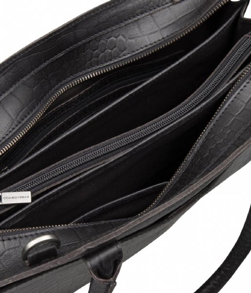 Cowboysbag Laptop Shoulder Bag Laptop Bag Jade 13 inch X Bobbie Bodt Croco Black (106)