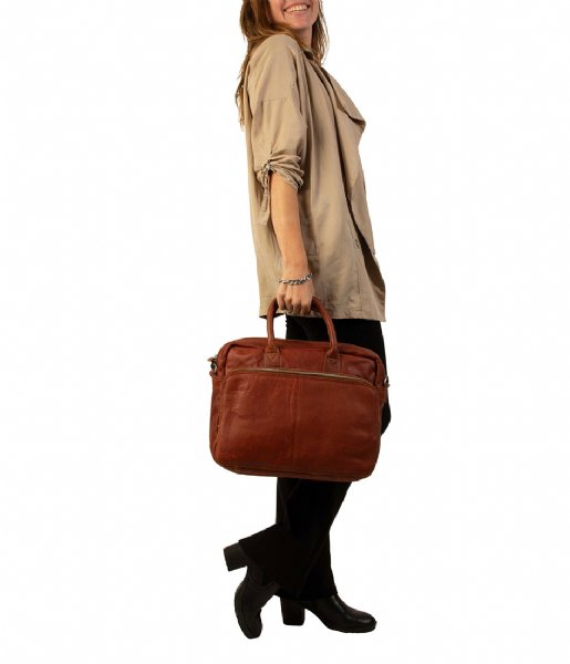 Cowboysbag Laptop Shoulder Bag Laptopbag Sollas 15 inch Cognac (300)