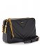 DKNY Crossbody bag Vivian Chevron Double Zip Crossbody Black Gold