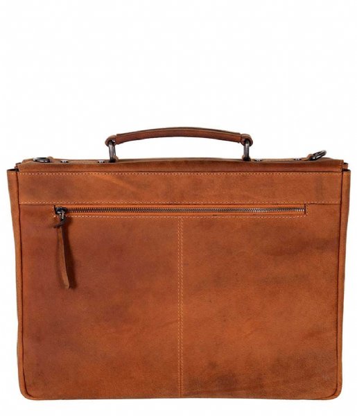 DSTRCT Laptop Shoulder Bag Charlie Cognac (30)