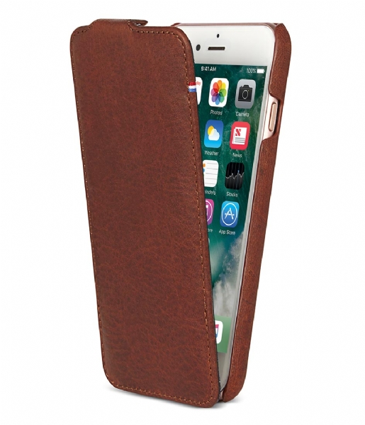 Decoded Smartphone cover iPhone 6/7 Leather Flipcase cinnamon brown