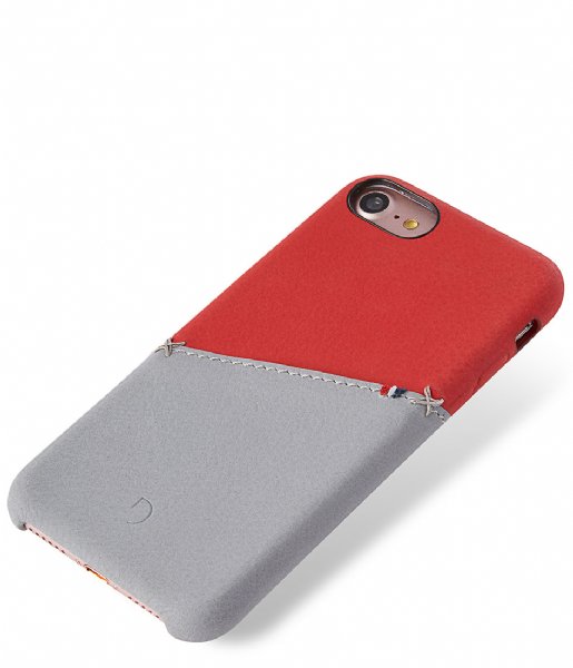 Decoded Smartphone cover Leather Snap On iPhone 8/7/6s/6 red grey