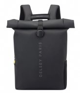 Delsey Turenne Soft Backpack Pc Protection 14 Inch Rolltop Black