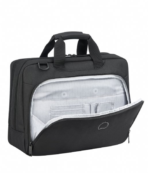 Delsey Laptop Shoulder Bag Delsey Esplanade Business Bag 15.6 Deep Black
