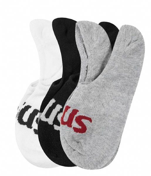 Deus Sock Curvy No Show Sock 3-Pack Multi