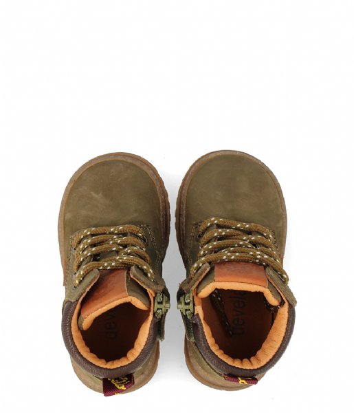 Develab Lace-up boot Boys Midcut Shoe Laces Kaki Nubuck (554)