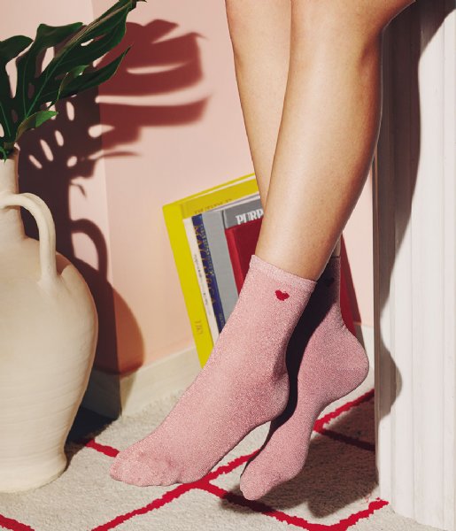 DOIY Sock Heart Socks Pink Pink