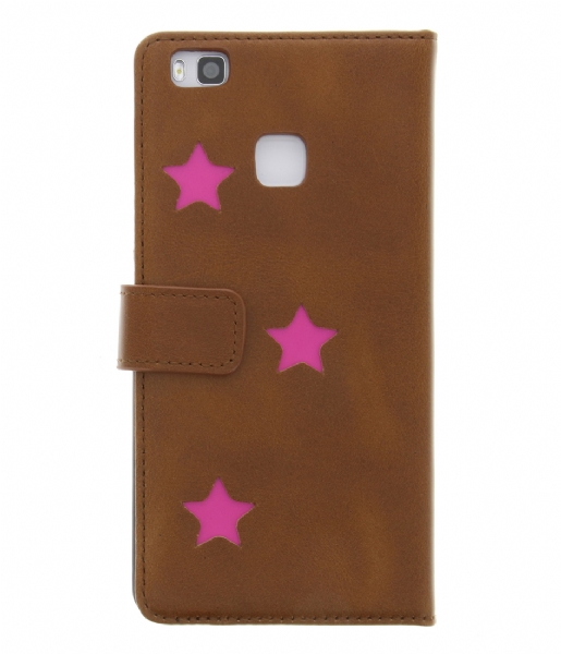 Fabienne Chapot Smartphone cover Pink Reversed Star Booktype Huawei P9 Lite cognac