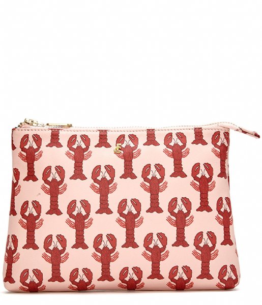 Fabienne Chapot  Make Up Bag pale pink/scarlet red