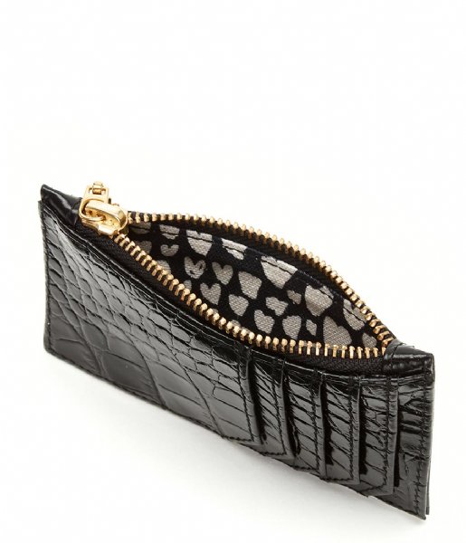 Fabienne Chapot Zip wallet Lucky Purse Croco Black