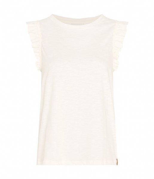Fabienne Chapot T shirt Phil Frill Top Cream White (1003)