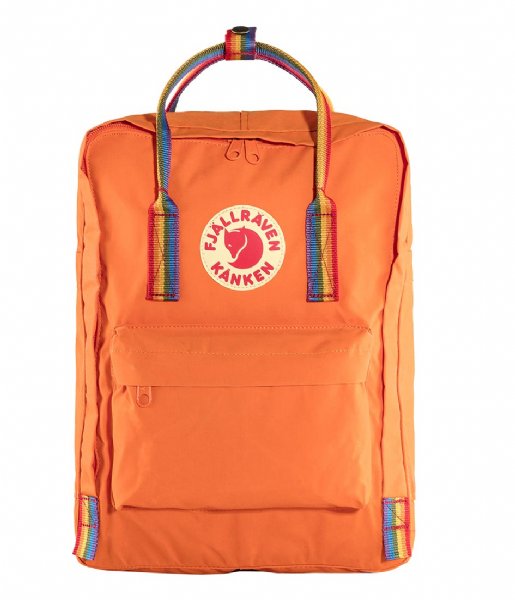 Fjallraven Everday backpack Kanken Rainbow Mini burnt orange rainbow pattern (212-907)