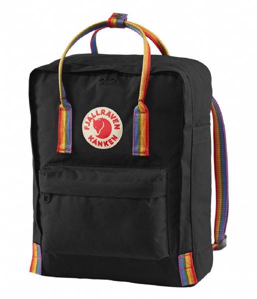 Fjallraven Everday backpack Kanken Rainbow Mini black rainbow pattern (550-907)