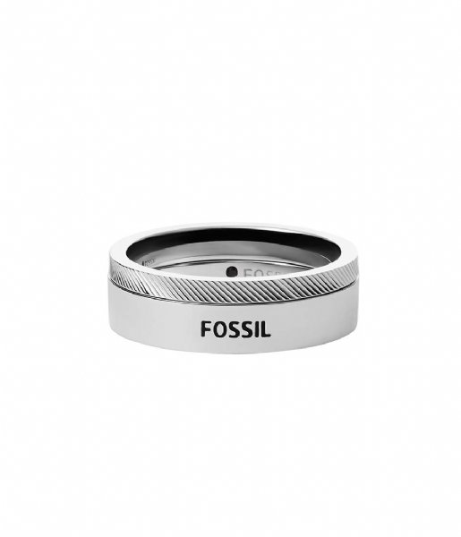 Fossil Ring Chevron Silver