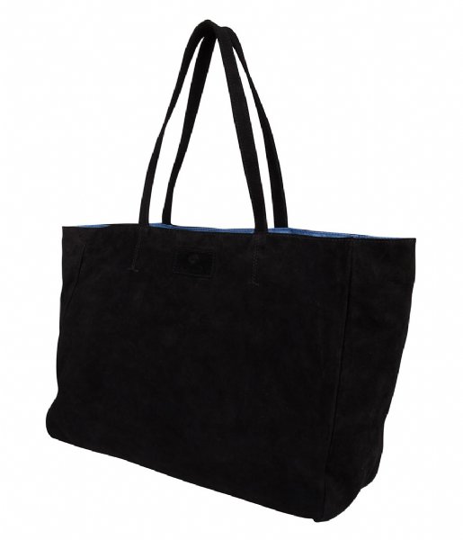 Fred de la Bretoniere Shopper Shopping Bag Large Suede black