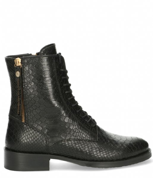 Fred de la Bretoniere Lace-up boot Ankle Boot Lace Up Zipper Outside 3 cm black