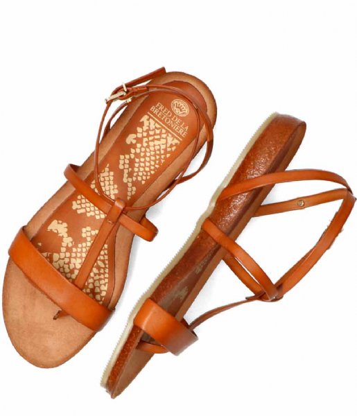 Fred de la Bretoniere Sandal Sandal With Cork Footbed brown
