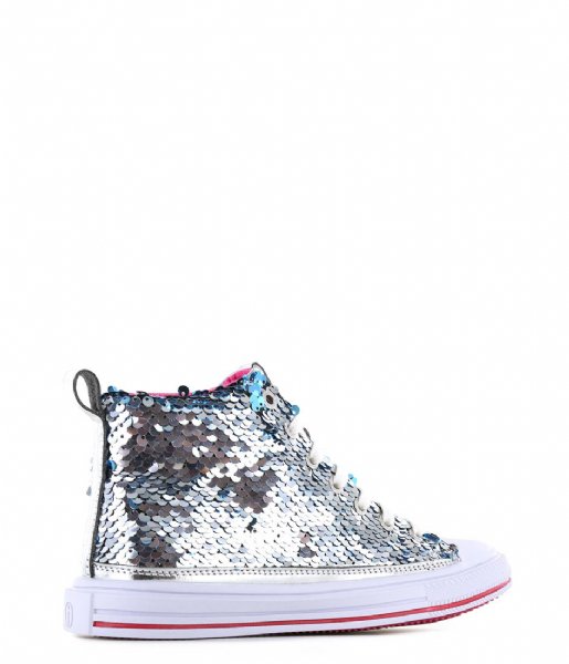 Go Bananas Sneaker Sequin Laces Sneaker Turquoise Silver