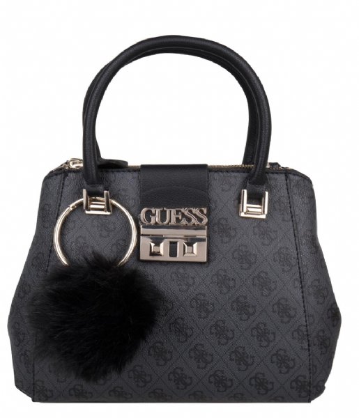 Guess  Logo Luxe Small Society Satchel coal