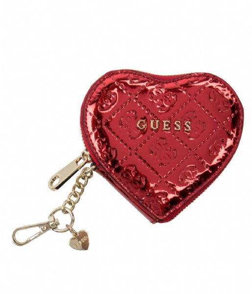 Guess Coin purse Gift Box Keychain red
