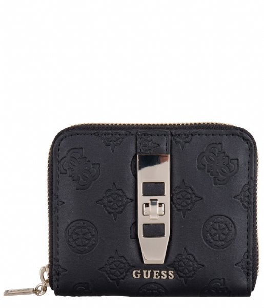 Guess Zip wallet Peony Classic SLG Small Zip Around black