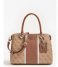 Guess  Cathleen 3 Compartment Satchel brown