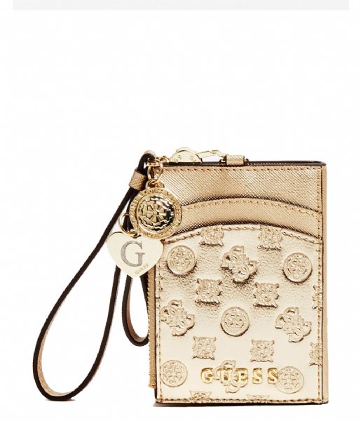 Guess Card holder Card Case With Keyring gold