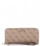 Guess Zip wallet Alby Slg Large Zip Around brown