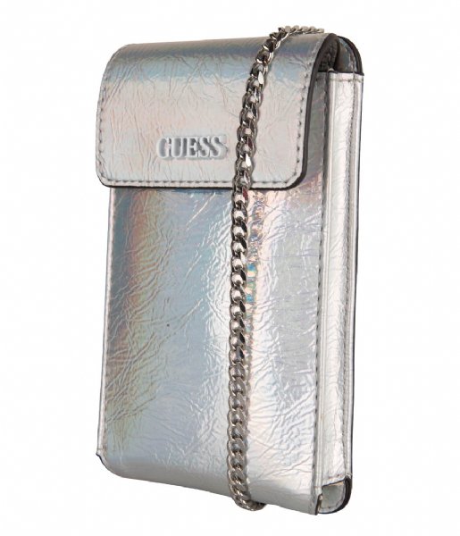 Guess Crossbody bag Picnic Chit Chat Iridescent Silver