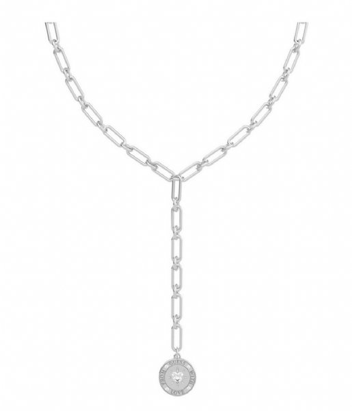 Guess Necklace UBN70003 Collier From Guess With Love Zilverkleurig