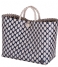 Handed By  Lima Shopper pale grey with dark navy pattern