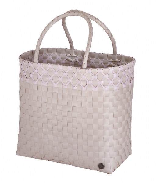 Handed By Shopper Sofia Shopper pale grey with nude pattern