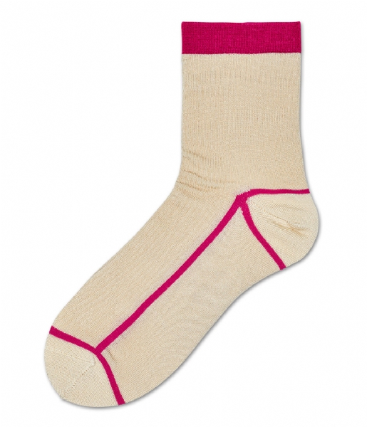 Happy Socks Sock Lily Rib Ankle Sock Lily (8000)