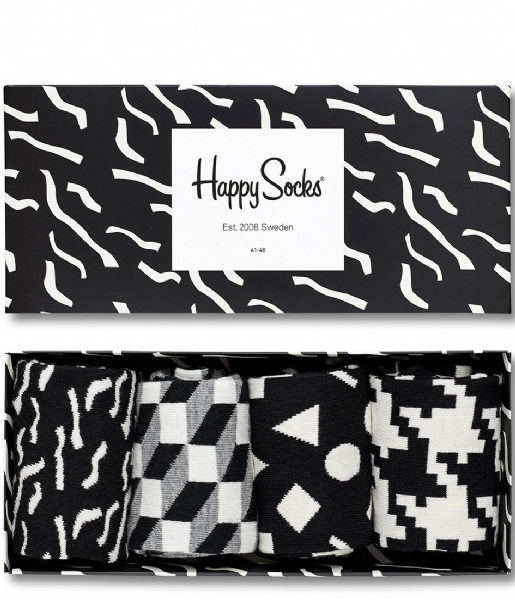 Happy Socks Sock Black White Gift Box black white (9001)