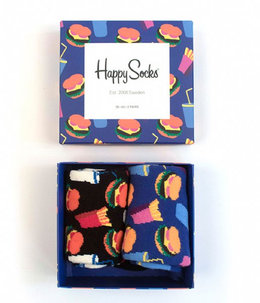 Happy Socks Sock SMU 2-pack Hamburger Gift Box hamburger (6000)