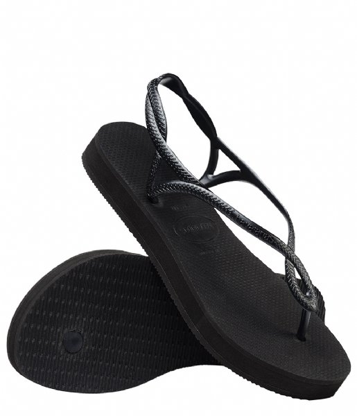 Havaianas Flip flop Beach Sandals Luna Flatform Black (0090)