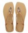 Havaianas Flip flop Beach Sandals Luna Squared Luxury Golden (0570)