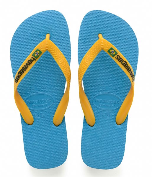 Havaianas Flip flop Kids Flipflops Brasil Logo turquoise citrus yellow (4361)