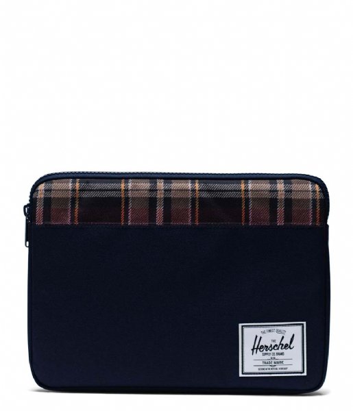 Herschel Supply Co. Laptop Sleeve Anchor Sleeve 13 Inch Peacoat Peacoat Plaid (5694)