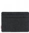 Herschel Supply Co. Card holder Wallet Charlie black crosshatch (02090)