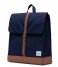 Herschel Supply Co. Everday backpack City Mid Volume peacoat saddle brown (03266)