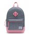 Herschel Supply Co. Everday backpack Heritage Kids raven crosshatch flamingo pink (03269)