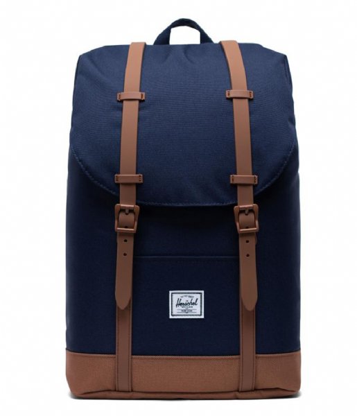 Herschel Supply Co. Laptop Backpack Retreat Mid Volume 13 Inch peacoat saddle brown (03266)