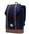 Herschel Supply Co. Laptop Backpack Retreat Mid Volume 13 Inch peacoat saddle brown (03266)