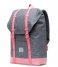 Herschel Supply Co. Everday backpack Retreat Youth raven crosshatch flamingo pink (03269)