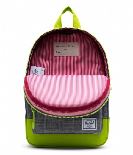 Herschel Supply Co. Everday backpack Heritage Kids raven crosshatch lime green (03024)