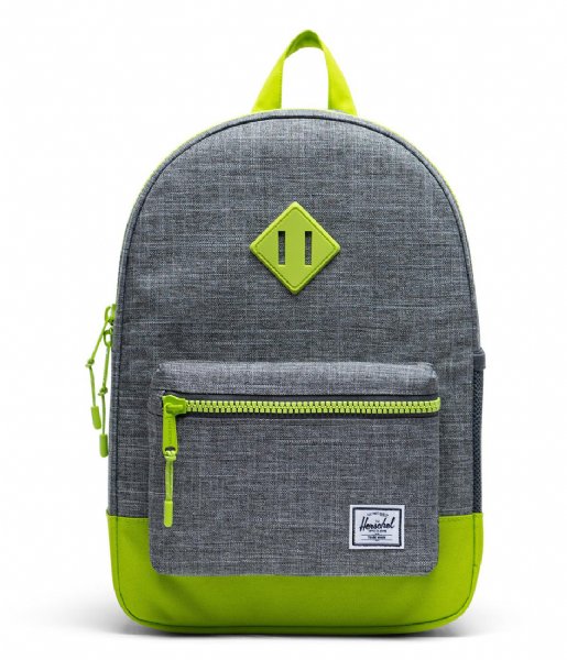 Herschel Supply Co. Everday backpack Heritage Youth raven crosshatch lime green (03024)