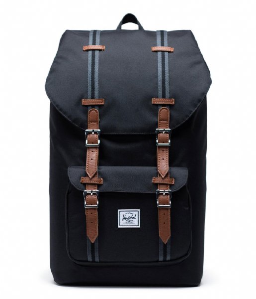Herschel Supply Co. Laptop Backpack Little America 15 Inch Black/Black/Tan (03008)
