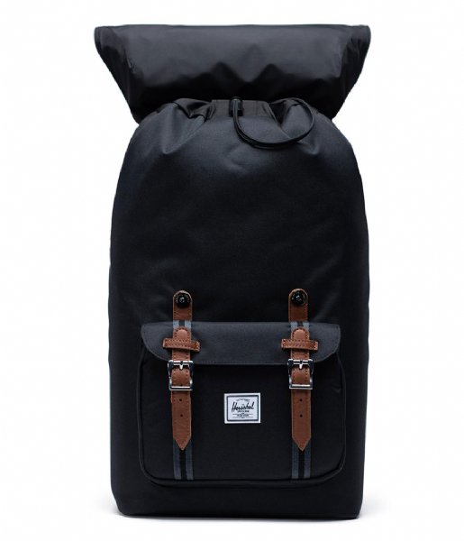 Herschel Supply Co. Laptop Backpack Little America 15 Inch Black/Black/Tan (03008)